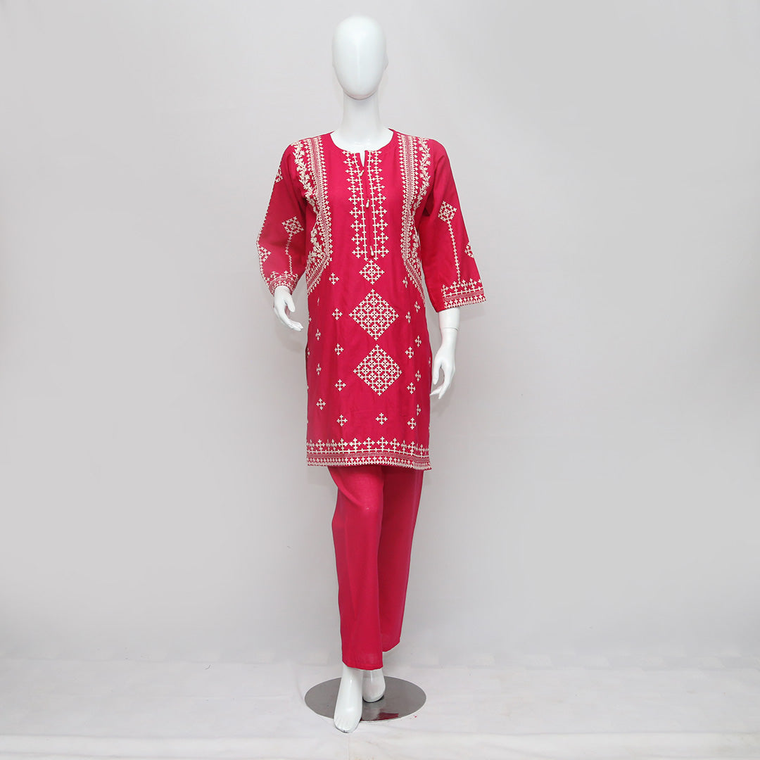 2 PIECE EMBROIDERED KHADDAR SUIT