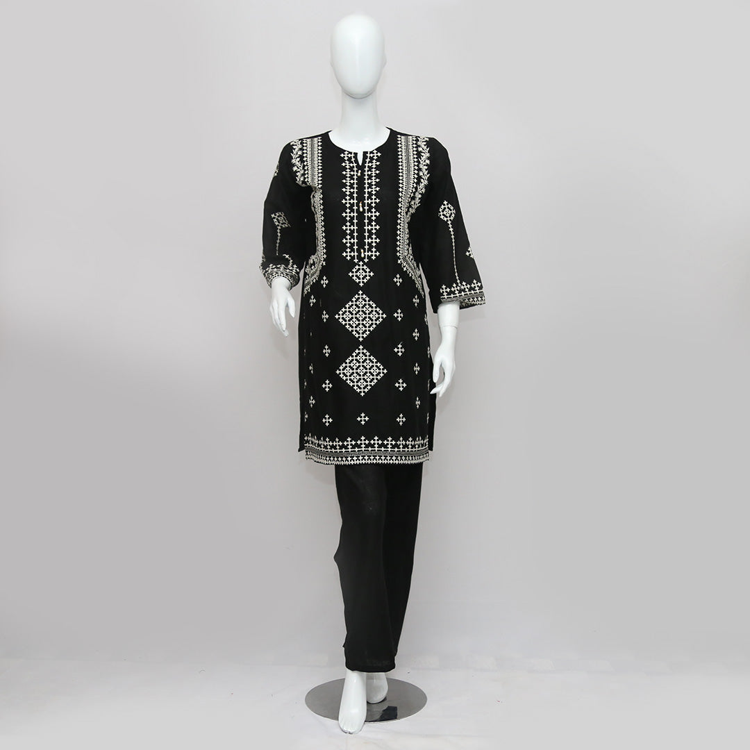 2 PIECE EMBROIDERED KHADDAR SUIT