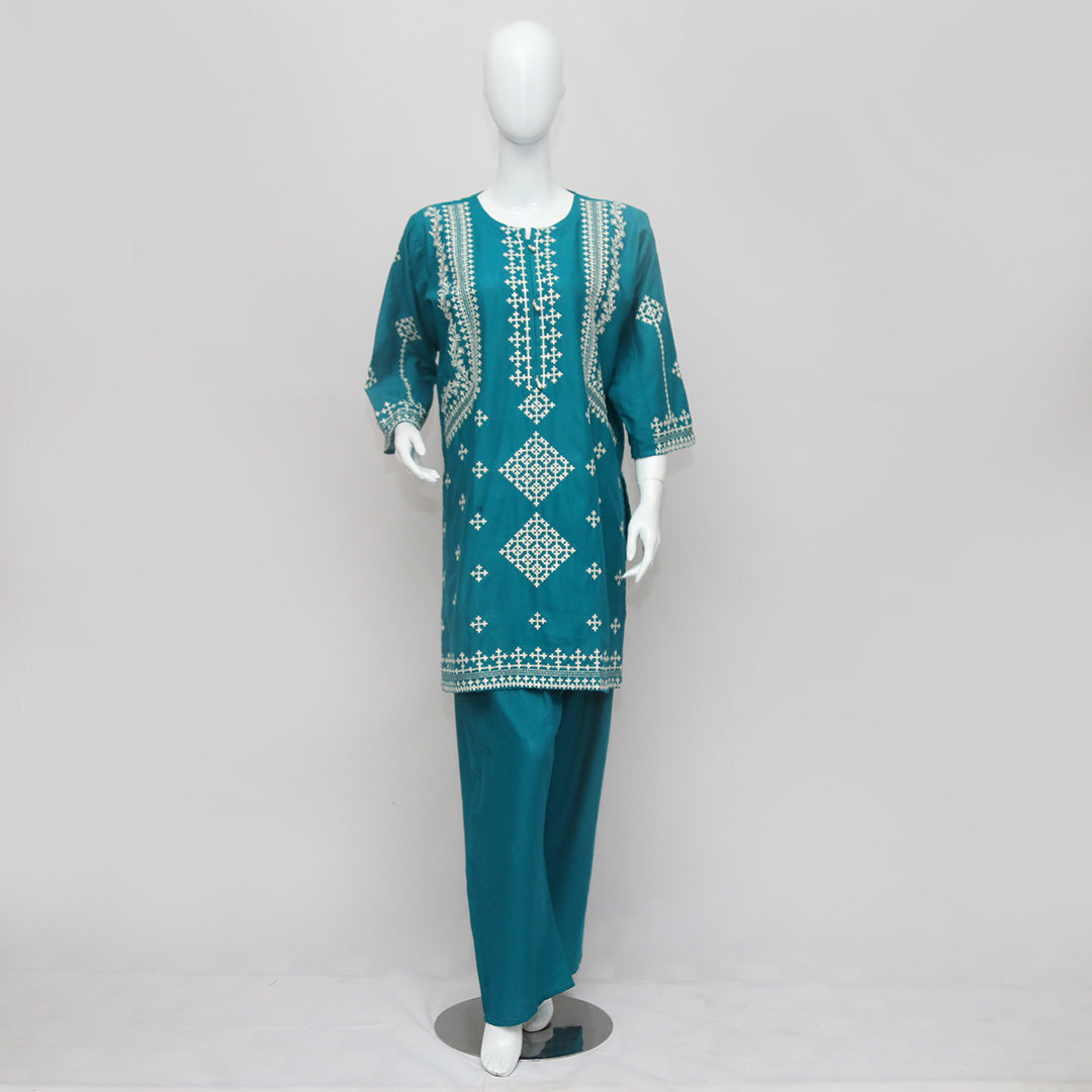 2 PIECE EMBROIDERED KHADDAR SUIT