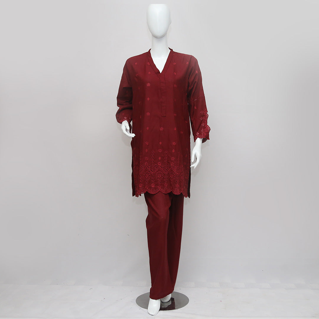 2 PIECE EMBROIDERED KHADDAR SUIT