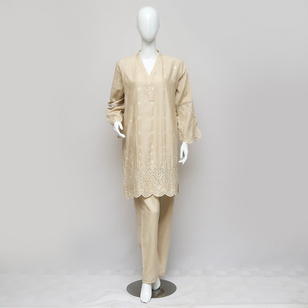 2 PIECE EMBROIDERED KHADDAR SUIT